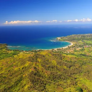 a view of a ocean bay and surrounding areas